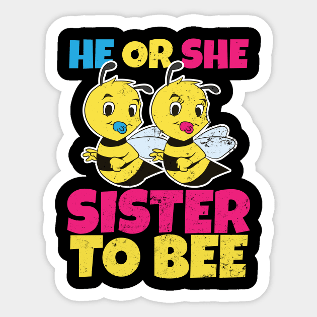 Bee Gender Reveal Shirt | Sister To Gift Sticker by Gawkclothing